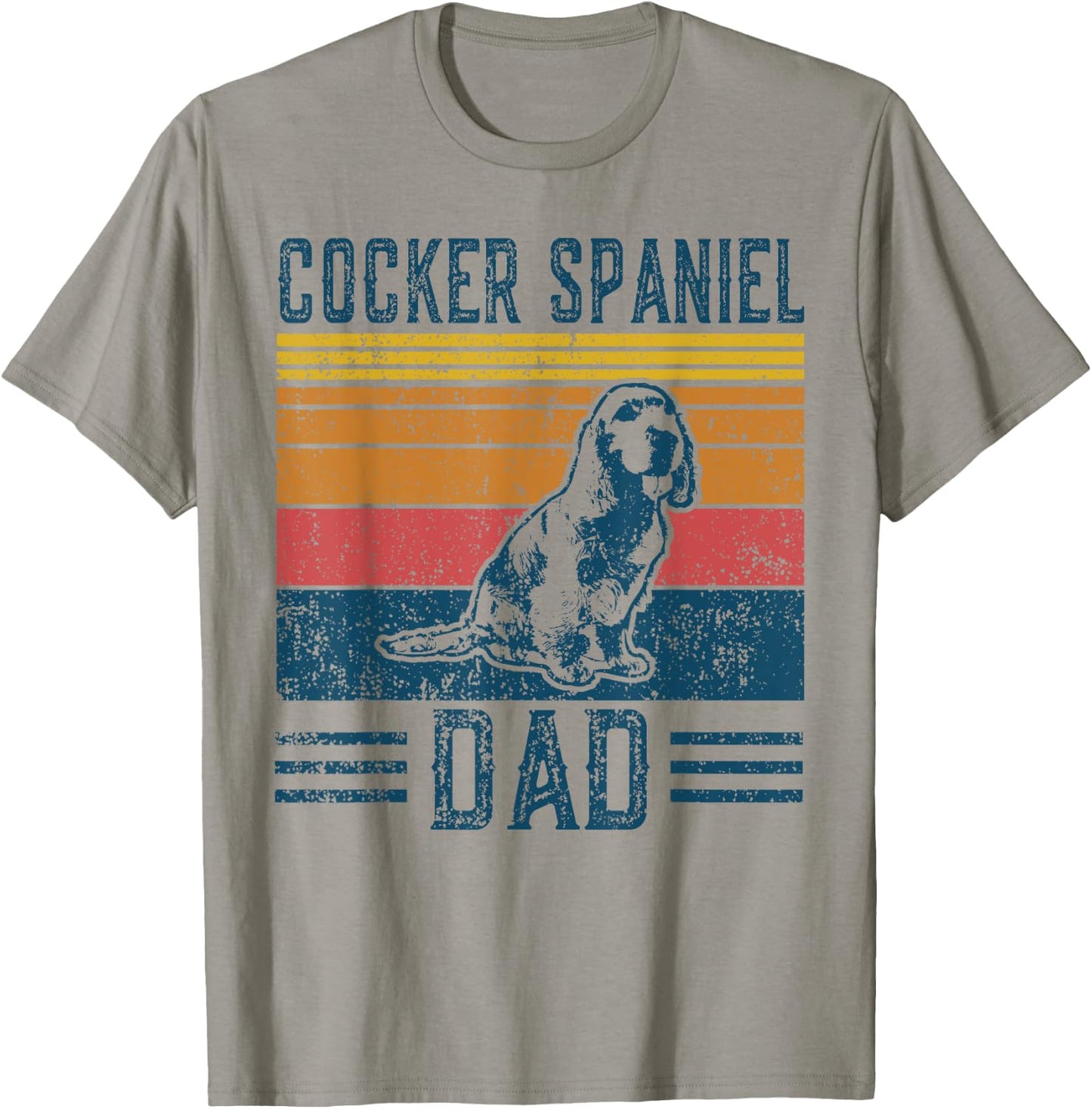 Dog | Cocker Spaniel Papa - Vintage Cocker Spaniel Dad Men Women Kids T-Shirt - T-Shirt | Sand