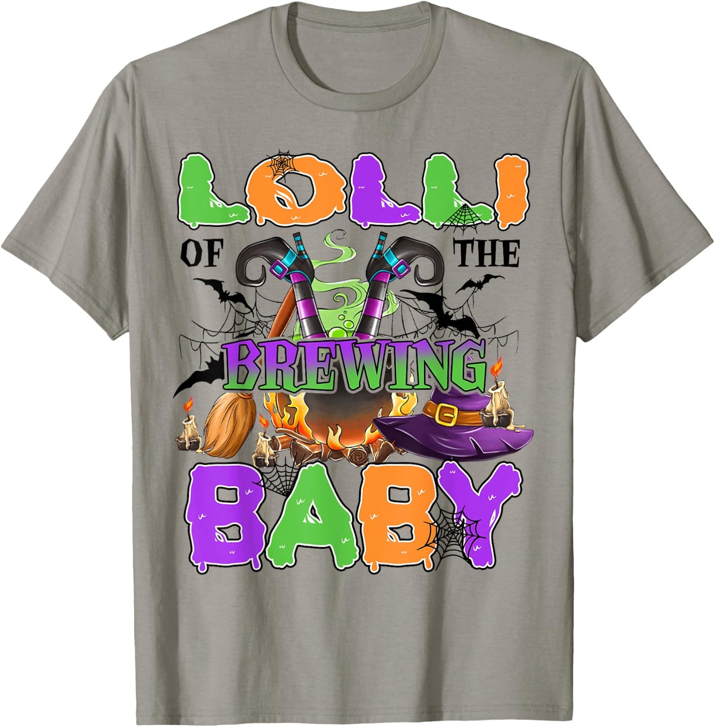 Lolli Of Brewing Baby Halloween Baby Shower Spooky T-Shirt - T-Shirt | Sand
