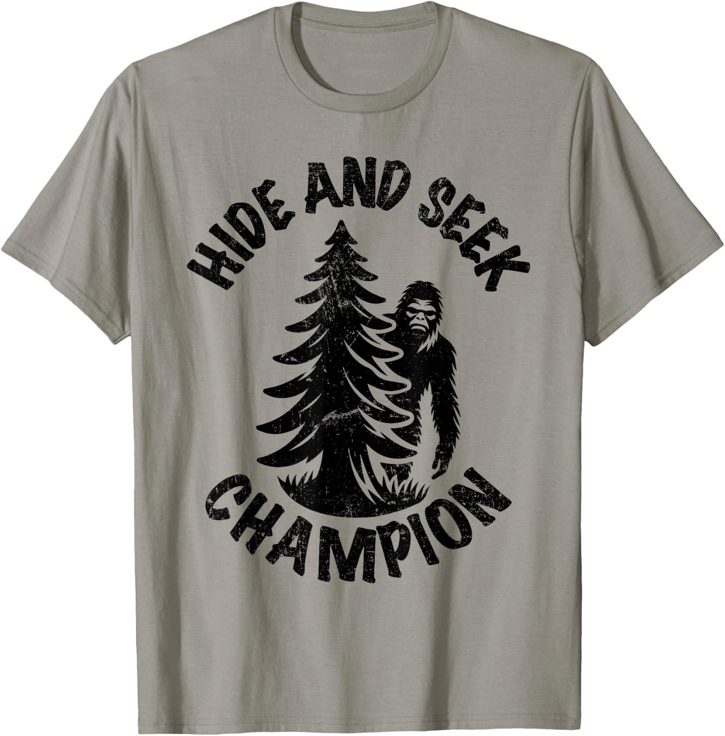 Bigfoot Hide and Seek Champion - Vintage retro T-Shirt - T-Shirt | Sand