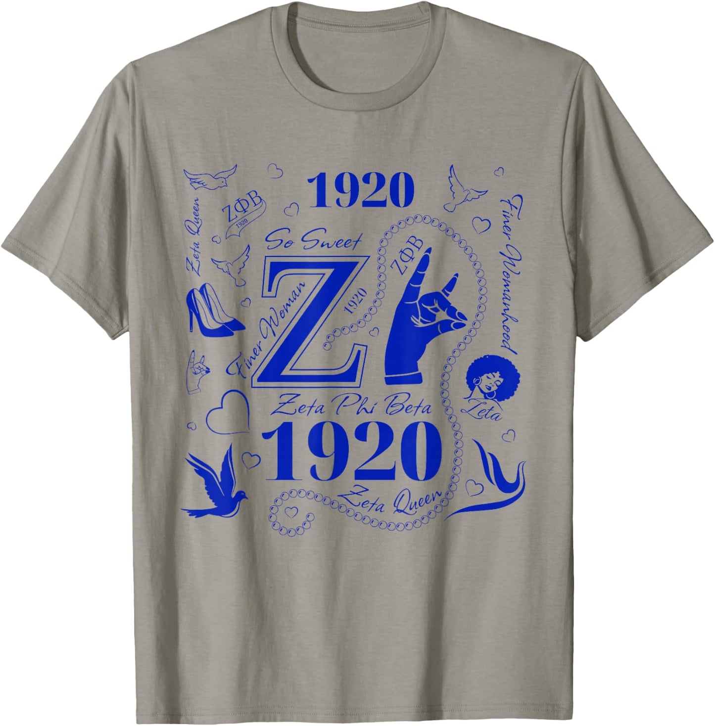 1920 Nineteen Twenty Retro Sorority Zeta New Crossing T-Shirt - T-Shirt | Sand