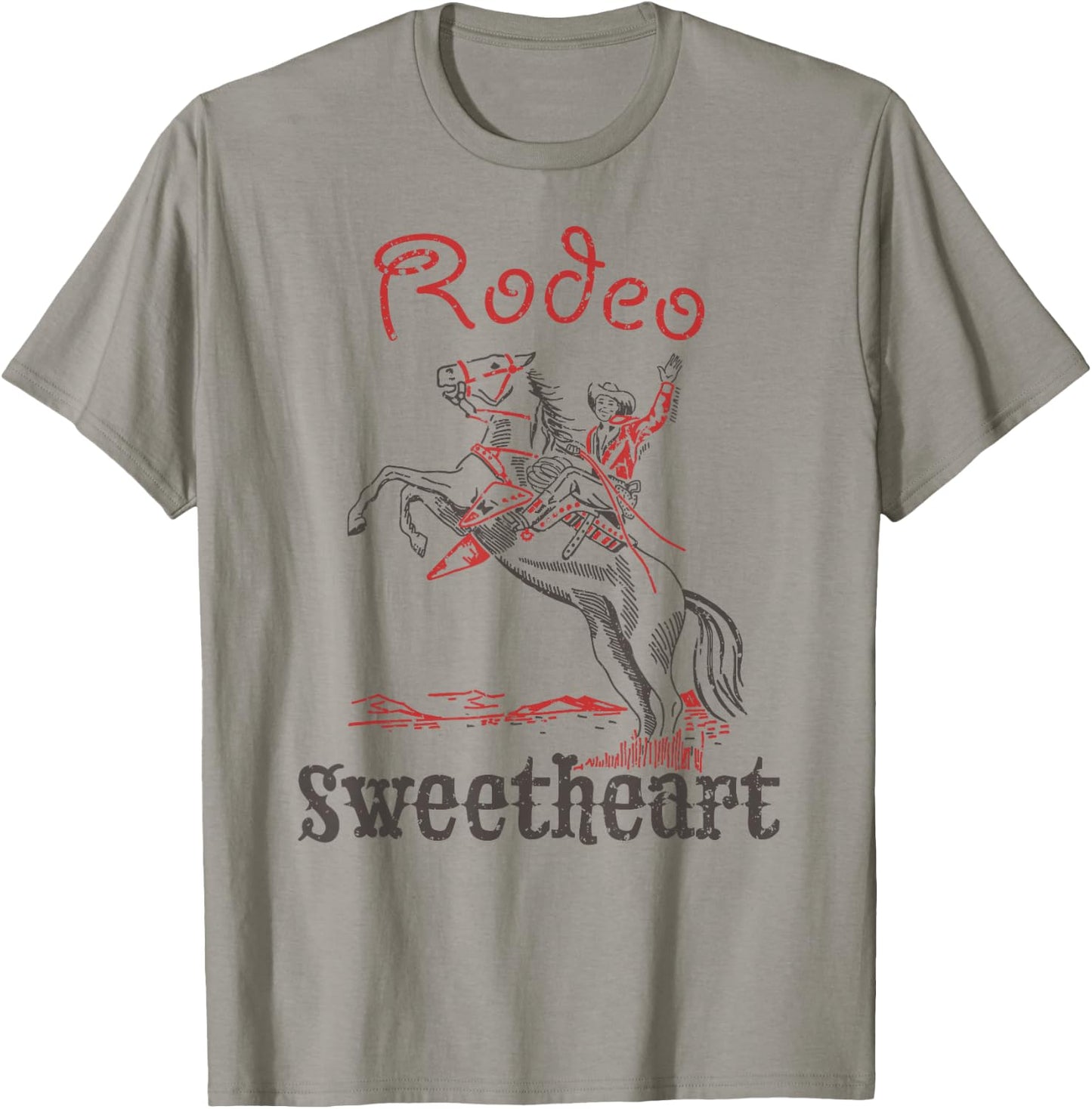 Rodeo Sweetheart Western Cowboy Cowgirl Vintage Cute T-Shirt - T-Shirt | Sand
