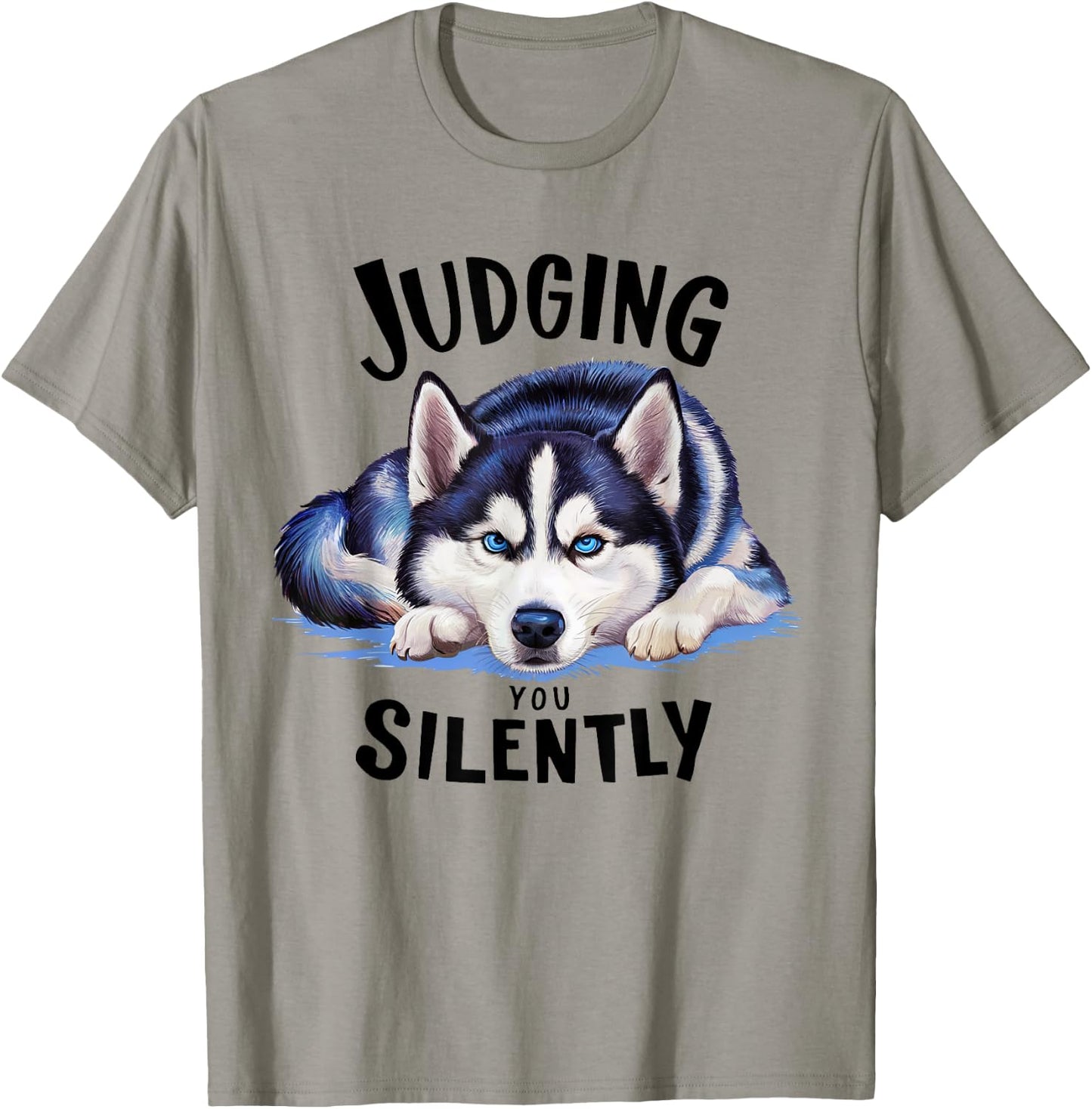 berall Hundehaare -Adults Siberian Husky Dog T-Shirt - T-Shirt | Sand
