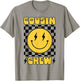 Cousin Crew Retro Smile Face Happy Face Cousin Matching T-Shirt - T-Shirt | Sand