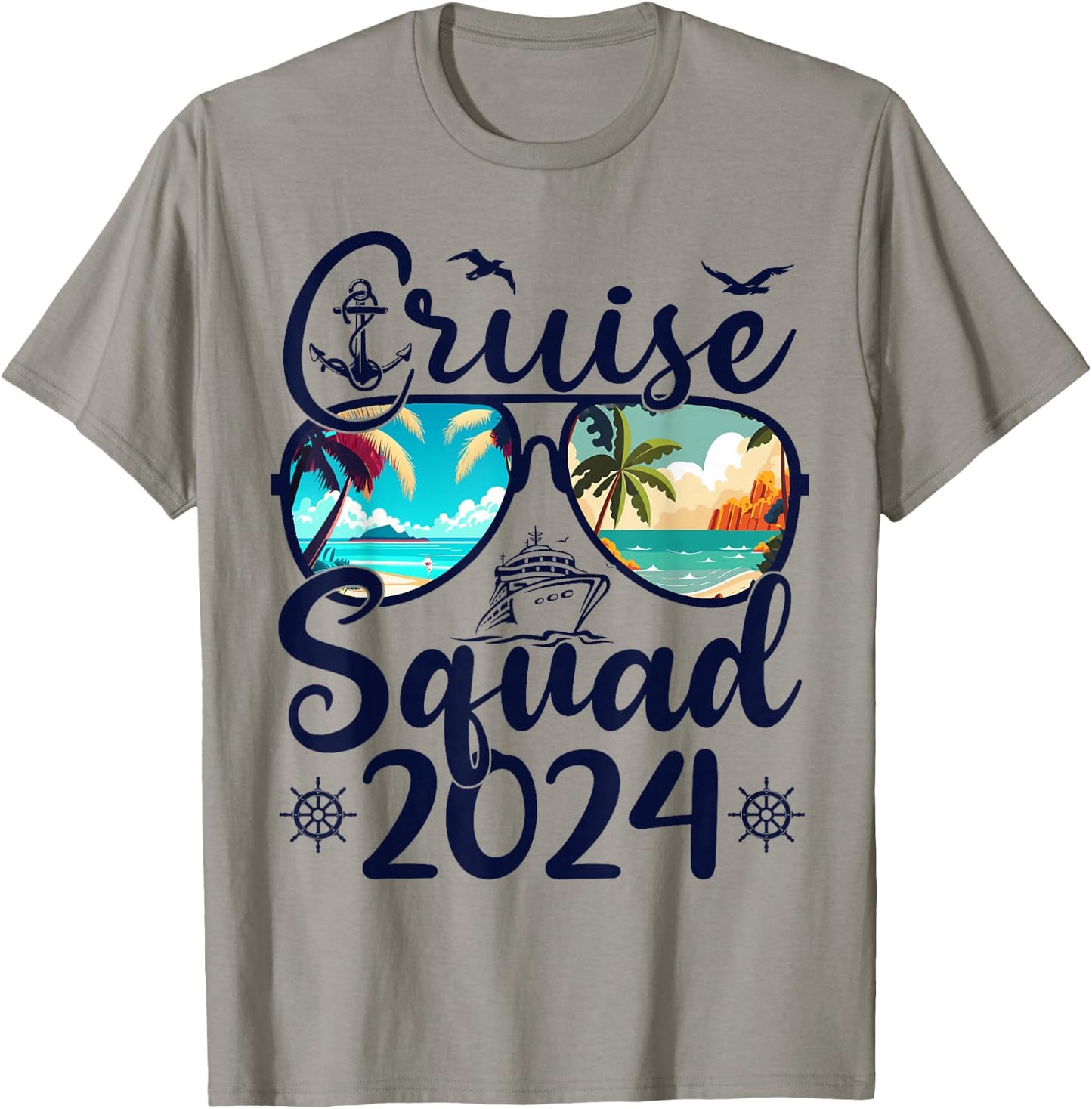 Cruise Squad 2024 Summer Vacation ship Matching Cruise Squad T-Shirt - T-Shirt | Sand