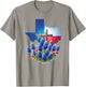 Christian Texan Pride, Bluebonnet Flower Cross T-Shirt - T-Shirt | Sand