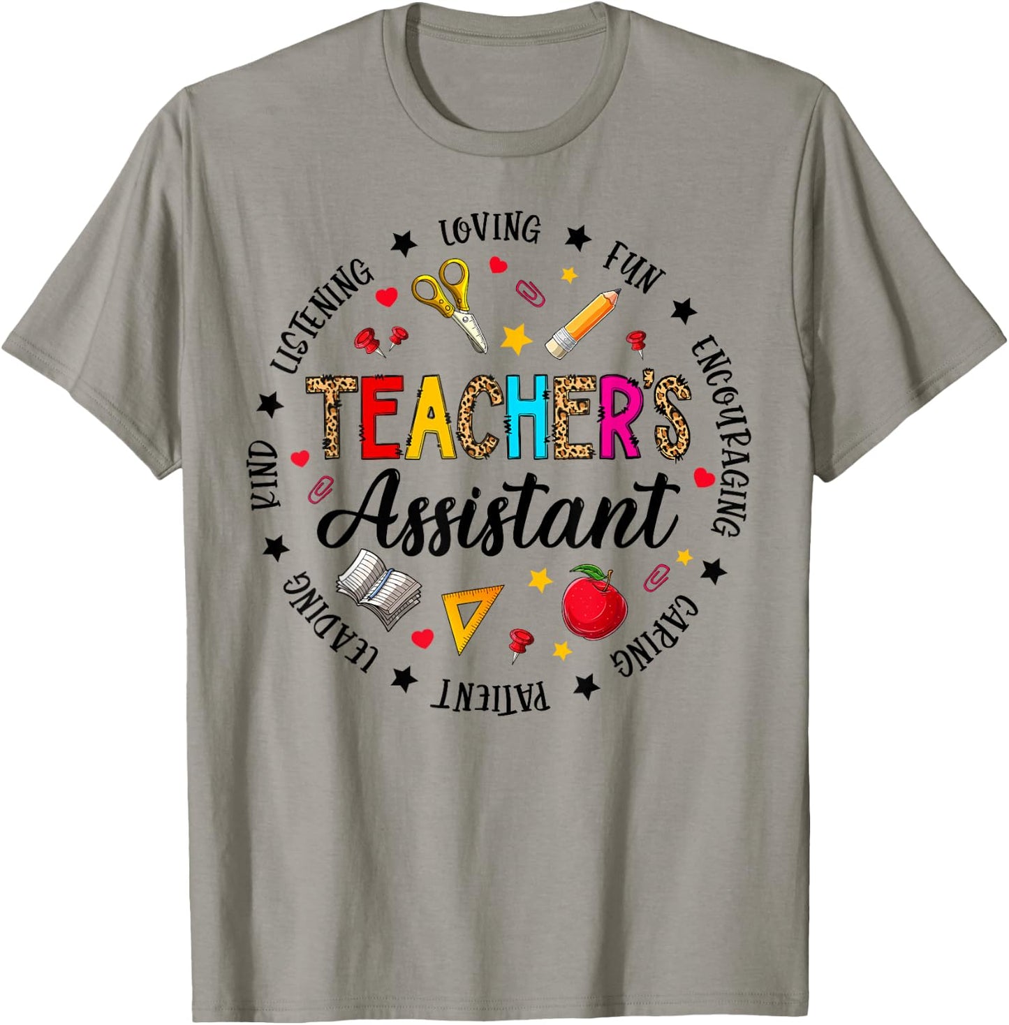 Retro Teacher Assistant Teacher Appreciation Back To School T-Shirt - T-Shirt | Sand