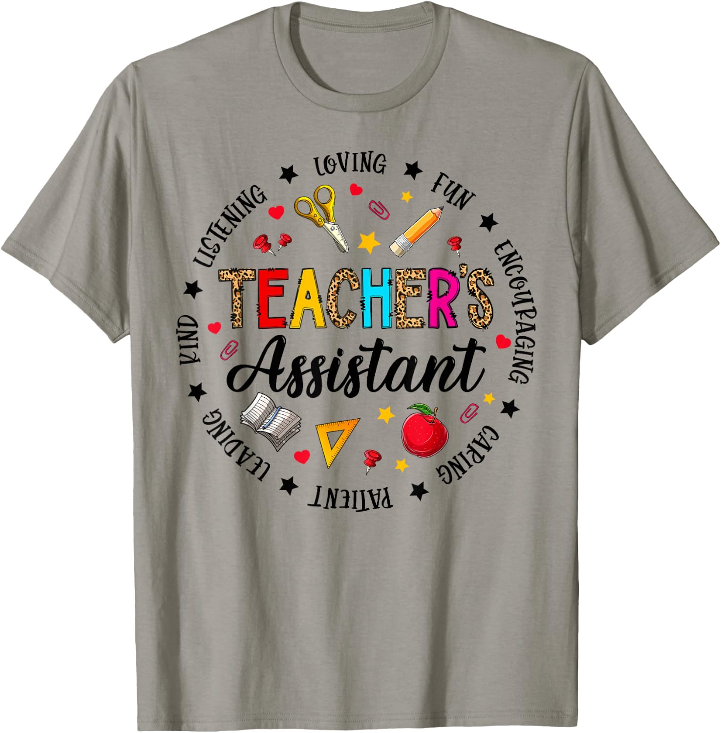 Retro Teacher Assistant Teacher Appreciation Back To School T-Shirt - T-Shirt | Sand