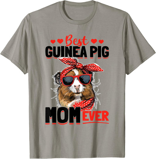 Funny Guinea Pig Pet Lover Rodent Animal Best Guinea Pig Mom T-Shirt - T-Shirt | Sand