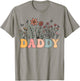 Daddy Wildflower Groovy Retro Hippie Family Matching T-Shirt - T-Shirt | Sand