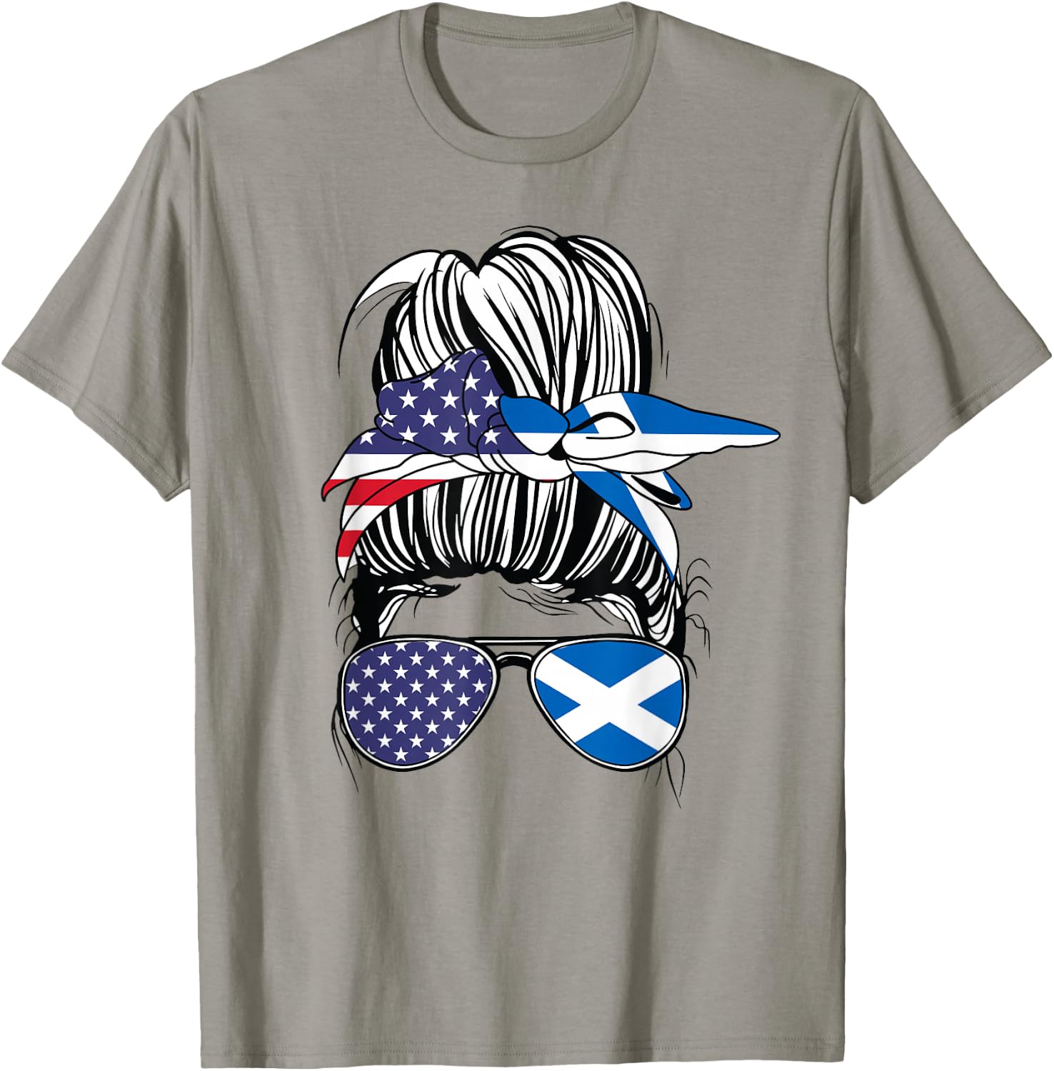 Scottish American Heritage Scottish Women USA Girl Scotland T-Shirt - T-Shirt | Sand