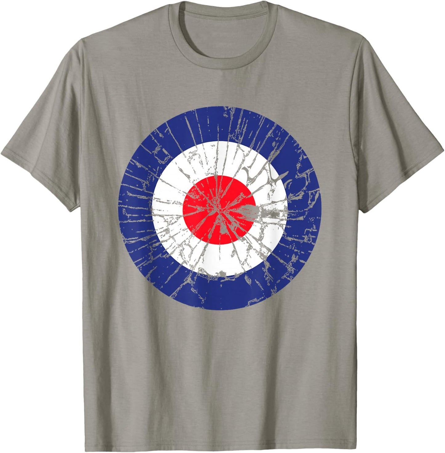 Bullseye Grunge Target Mod T-Shirt - T-Shirt | Sand