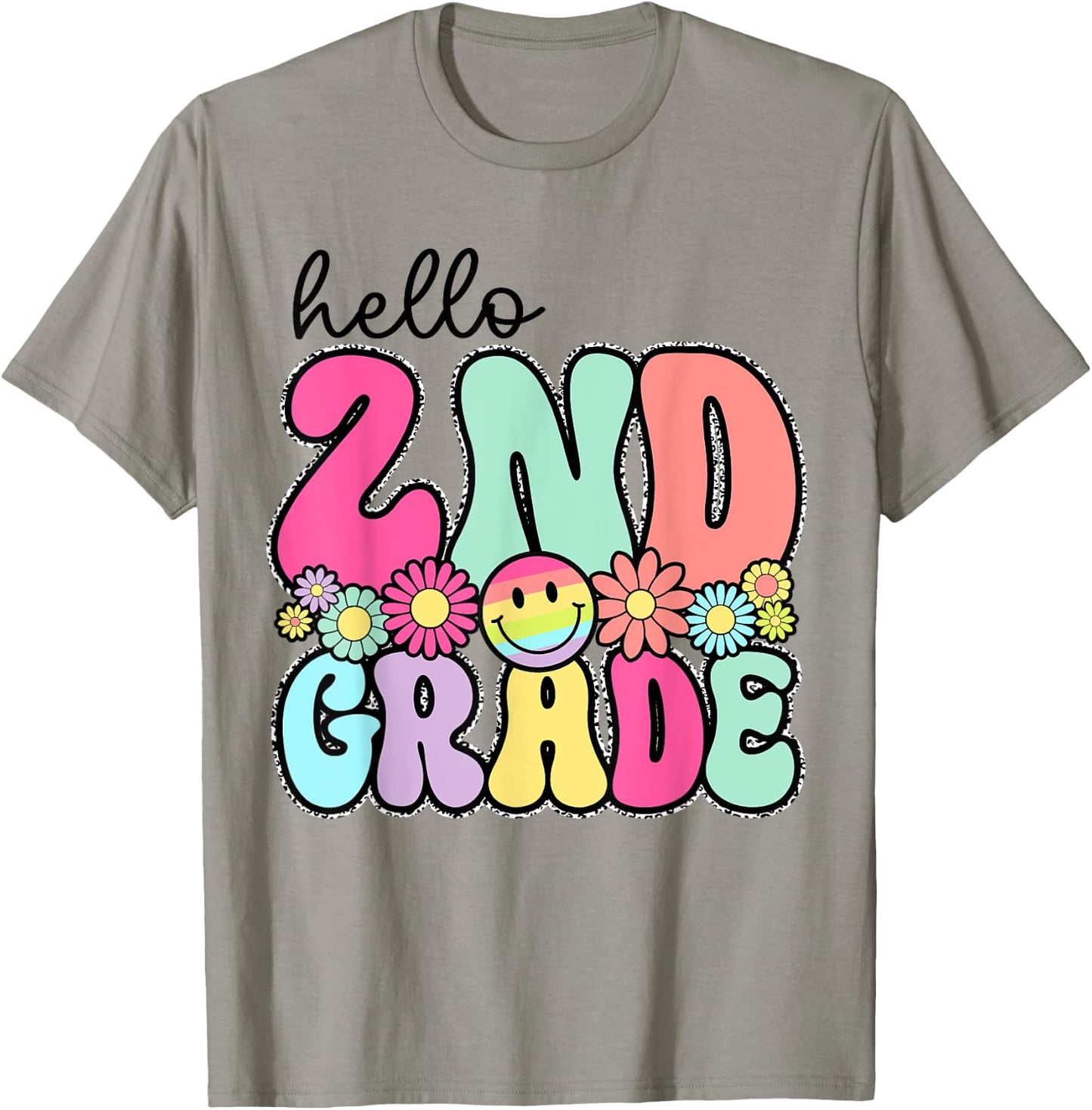 Hello 2nd Grade First Day Back To School Teachers Girls Kids T-Shirt - T-Shirt | Sand