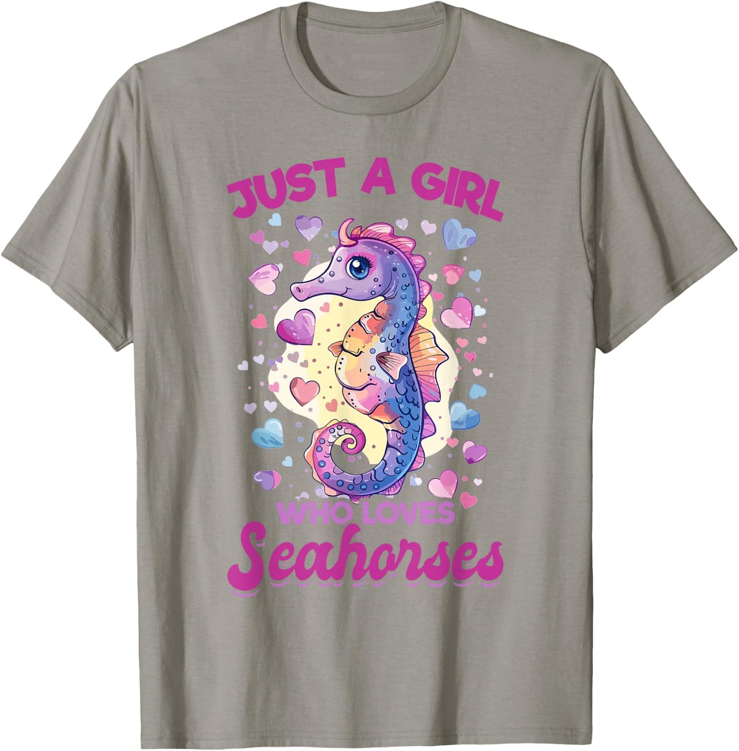 Funny Seahorse Animal Just A Girl Who Loves Seahorses T-Shirt - T-Shirt | Sand