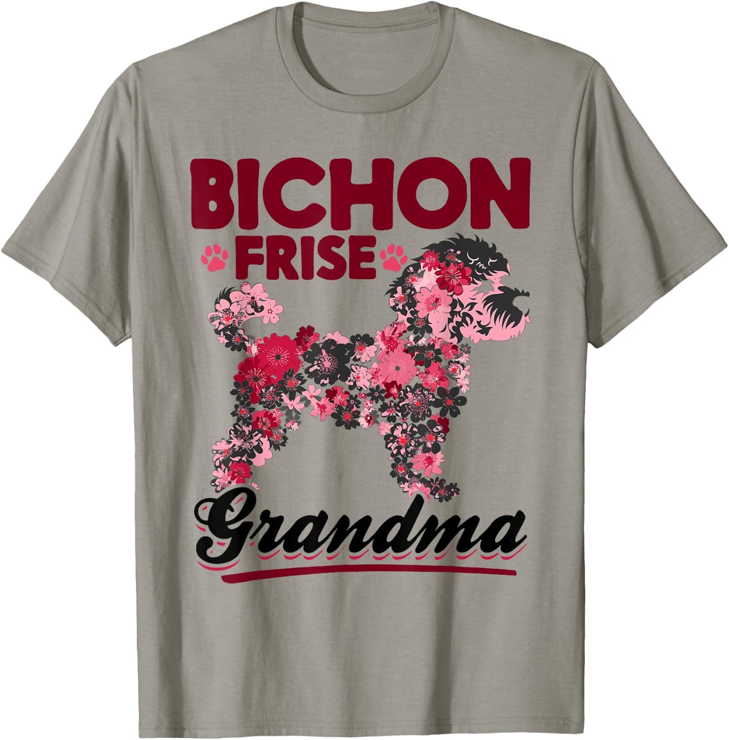 Bichon Frise Dog Breed Bichon Frise Grandma Women Girls Kids T-Shirt - T-Shirt | Sand