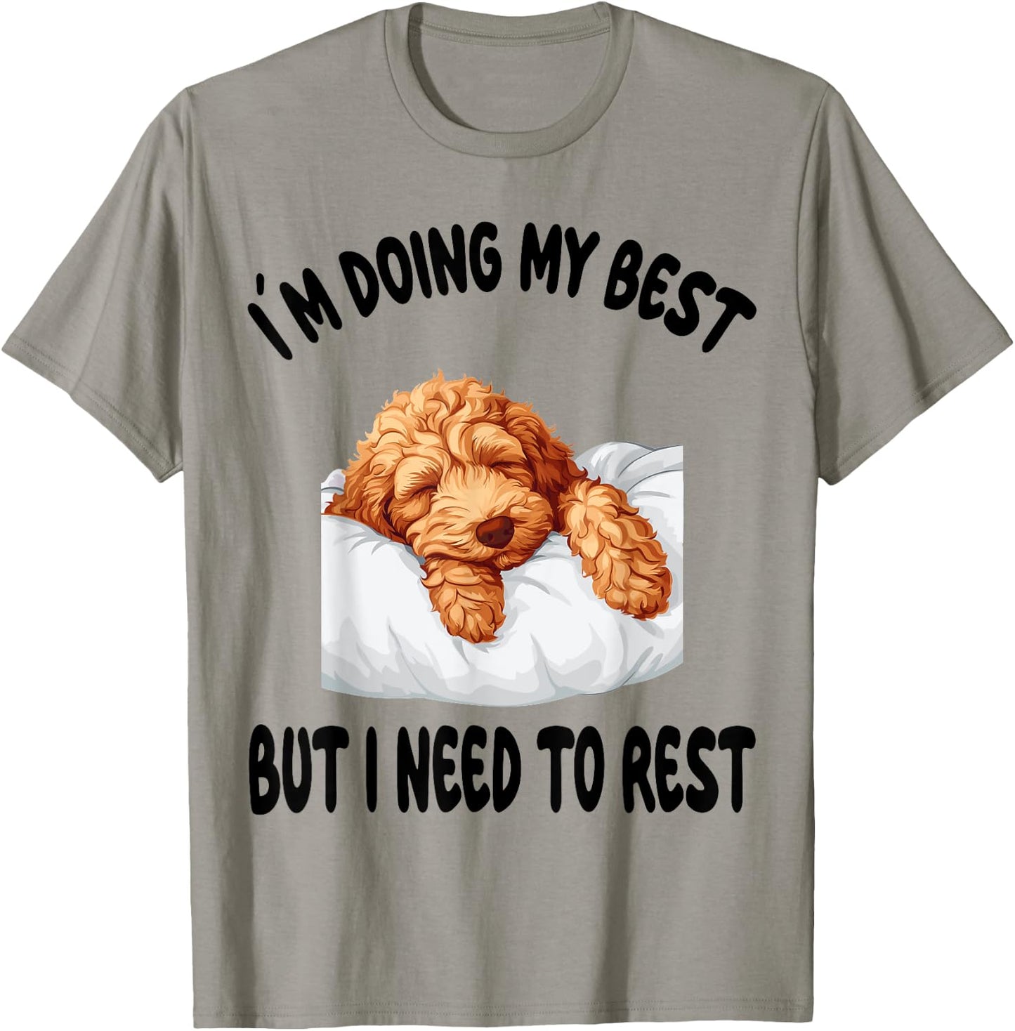 Goldendoodle Official Sleepshirt Pajamas Nightgown T-Shirt - T-Shirt | Sand