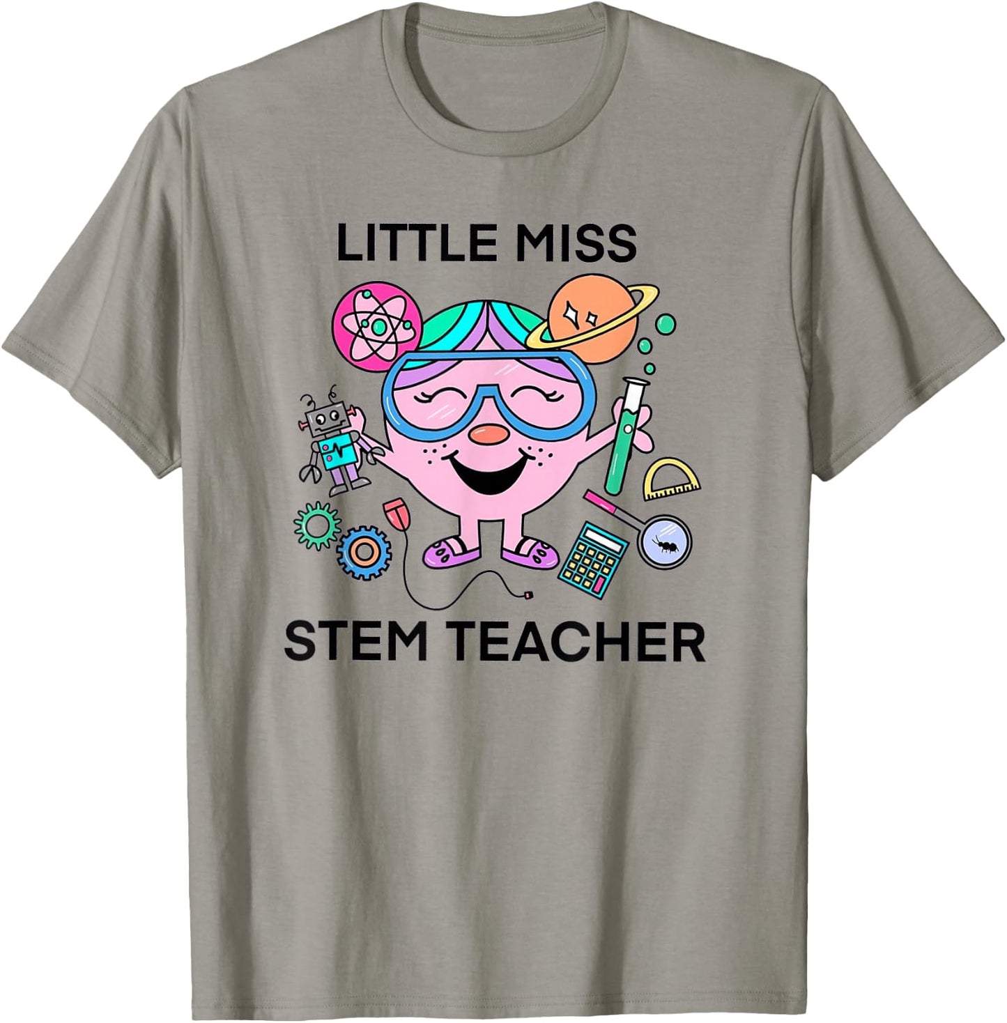 Little Miss Stem Teacher T-Shirt - T-Shirt | Sand