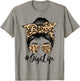 Funny Gigi Life Bleached Leopard Messy Bun Mother's day T-Shirt - T-Shirt | Sand