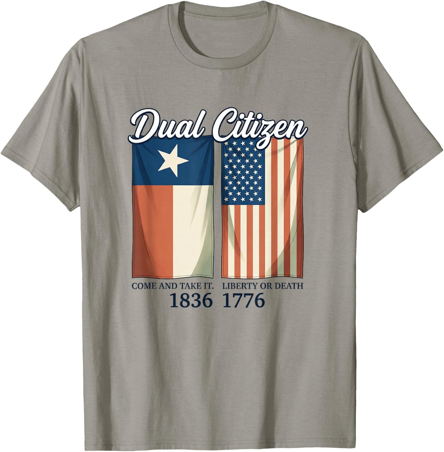 Dual Citizen Texas Pride Born and Raise USA TX Map Flag T-Shirt - T-Shirt | Sand