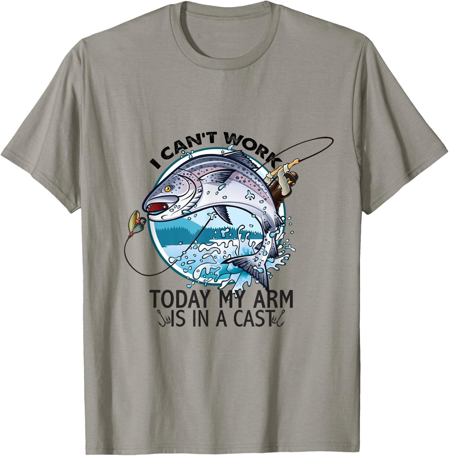 I Can't Work Today My Arm Is In A Cast T-Shirt - T-Shirt | Sand