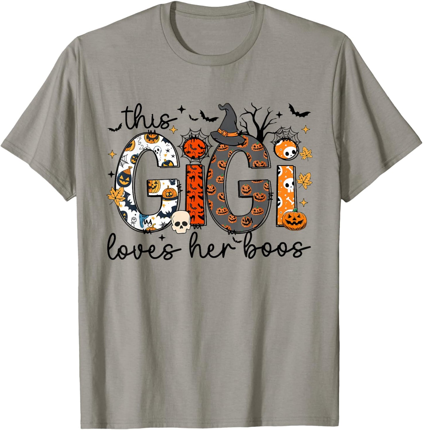 This Gigi Loves Her Boos Halloween Spooky Family Matching T-Shirt - T-Shirt | Sand
