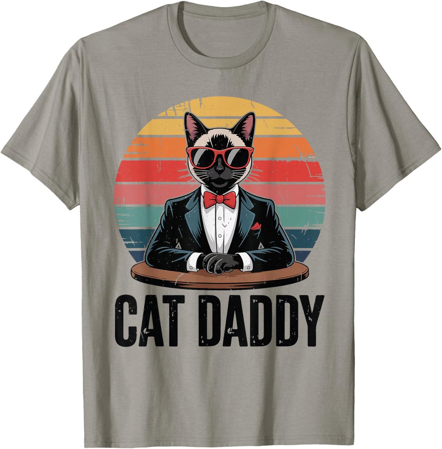 Daddy Siamese Cat Dad Father Day Gift from Wife T-Shirt - T-Shirt | Sand