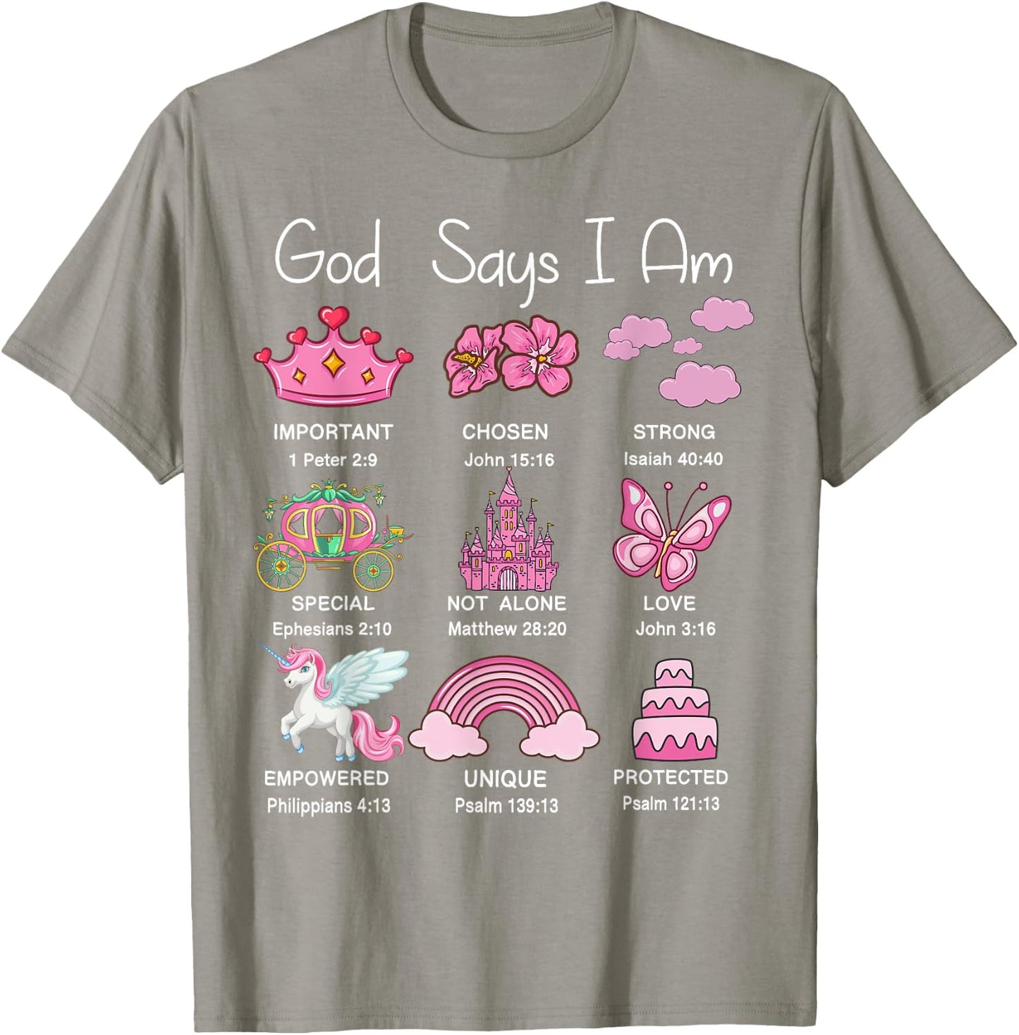 God Say I Am Princess Cute Christian Teen Girl Toddler Jesus T-Shirt - T-Shirt | Sand