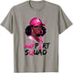 Support Squad Breast Cancer Awareness Warrior Black Women T-Shirt - T-Shirt | Sand