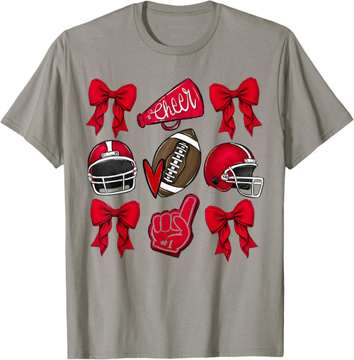 Coquette Game Day Football Mom Red Cheer