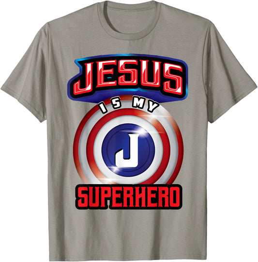 Jesus Is My Superhero Shirt | Cute Powerful Christian Gift T-Shirt - T-Shirt | Sand