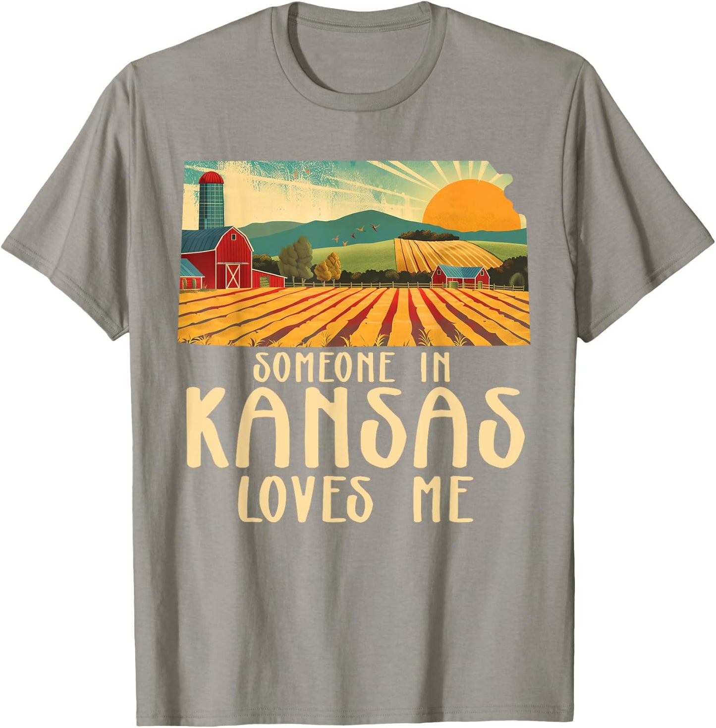 Someone In Kansas Loves Me Sunflower State T-Shirt - T-Shirt | Sand