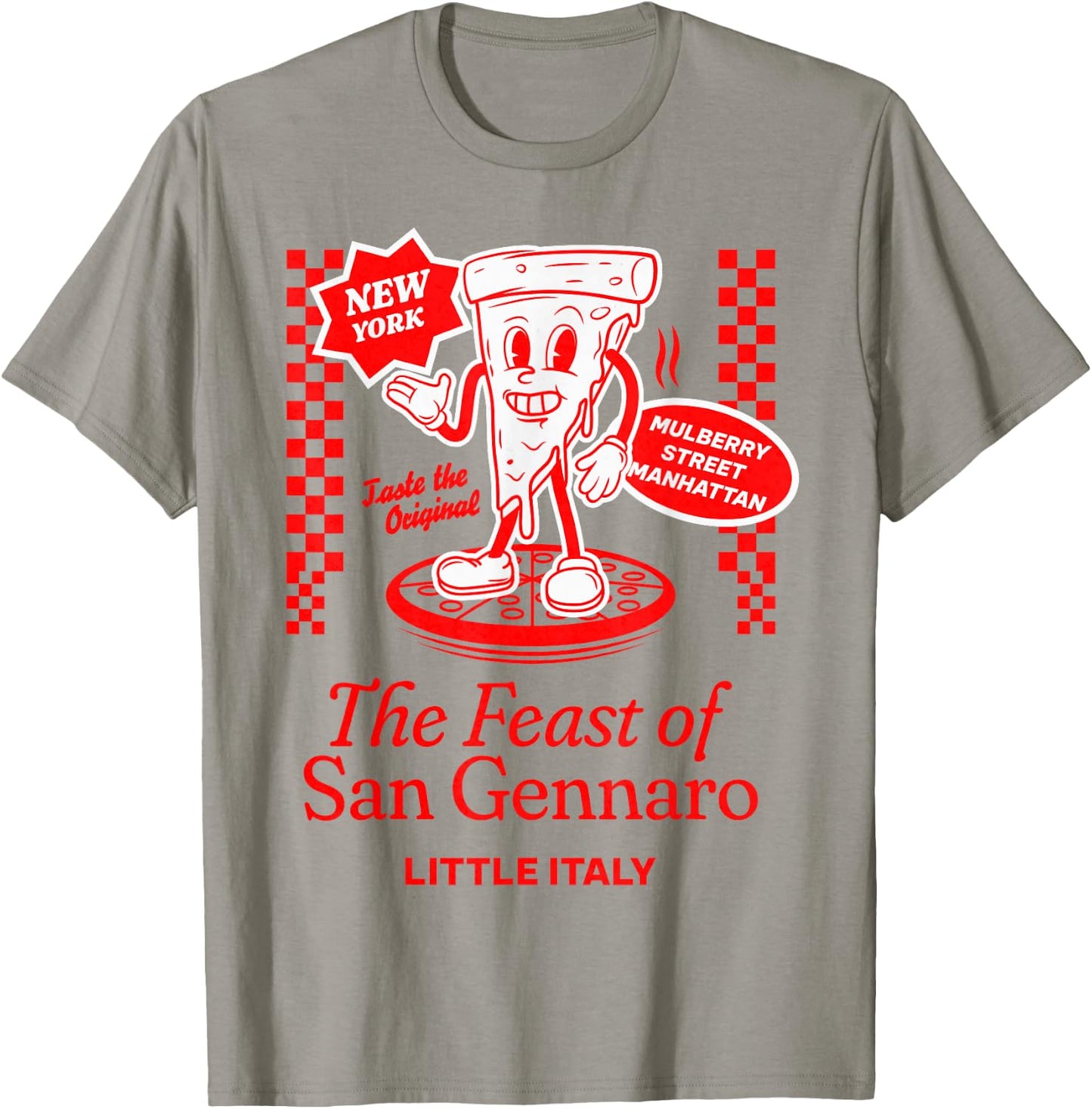 Feast of San Gennaro Little Italy Festival New York Pizza T-Shirt - T-Shirt | Sand