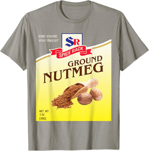 Ground Nutmeg Halloween Costume Unique Fun Foodie T-Shirt - T-Shirt | Sand
