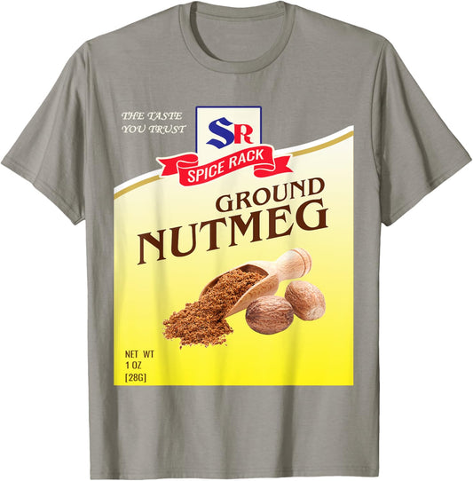 Ground Nutmeg Halloween Costume Unique Fun Foodie T-Shirt - T-Shirt | Sand
