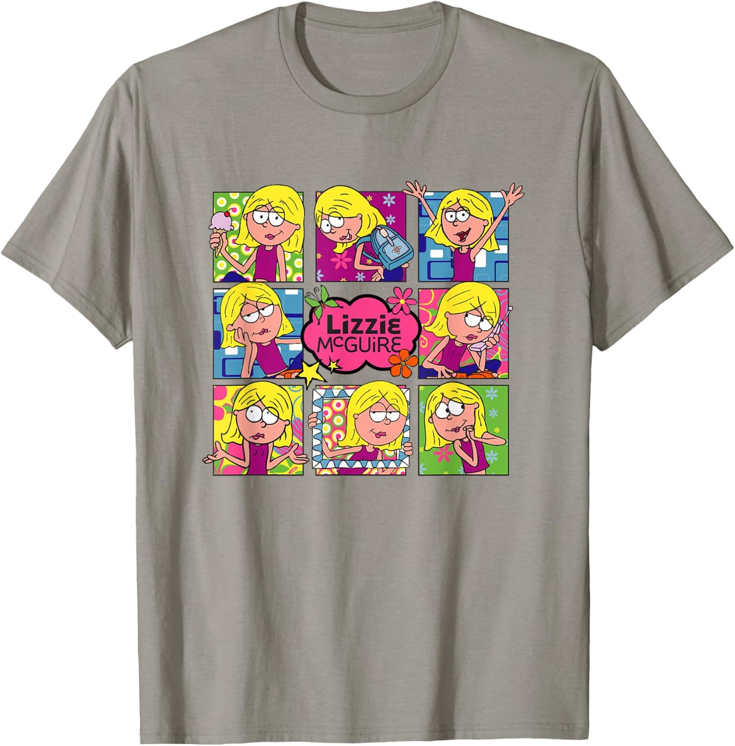 Disney Lizzy McGuire Multi Lizzie's Moods Big Chest Panels T-Shirt - T-Shirt | Sand