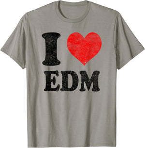 I Love EDM Vintage T-Shirt - T-Shirt | Sand