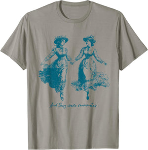 Vintage Lesbian Pride And They Were Roommates Sapphic Pride T-Shirt - T-Shirt | Sand