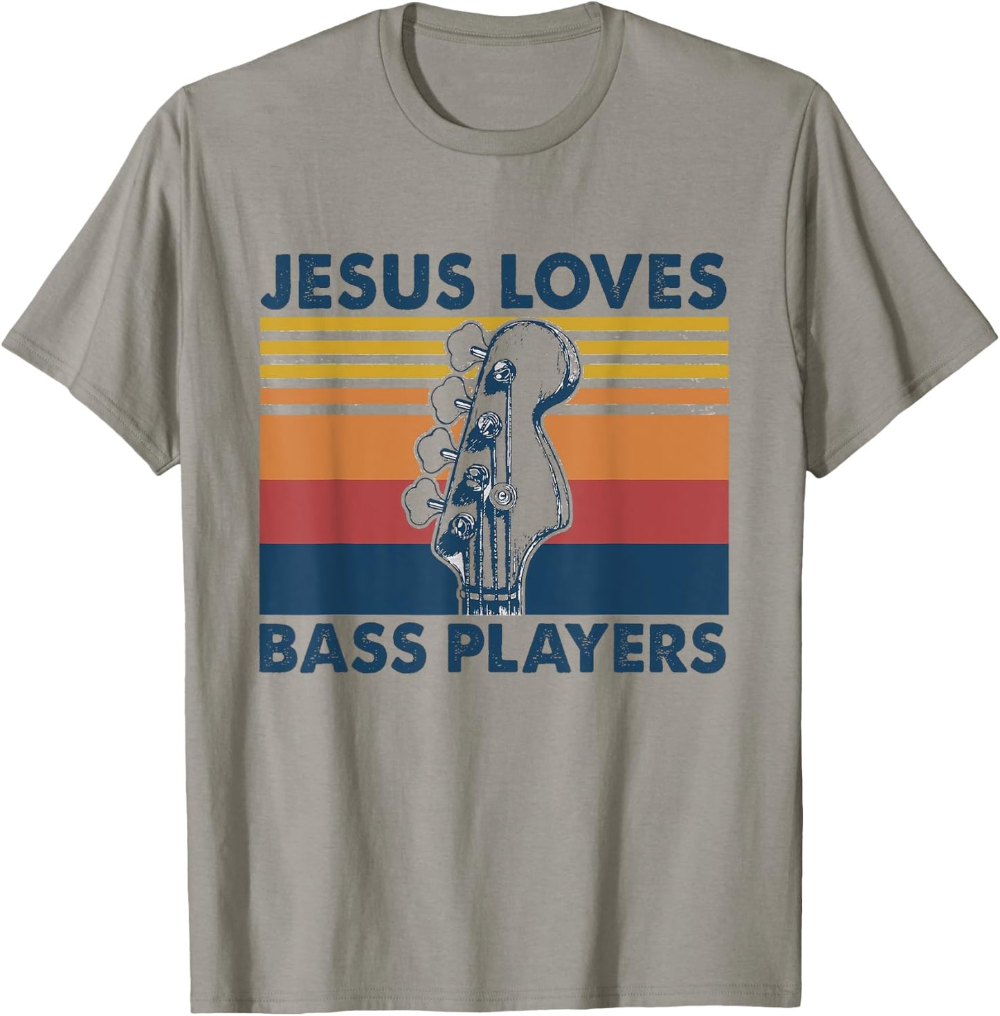 Jesus Loves Bass Players Christian Musician Funny Shirt Gift T-Shirt - T-Shirt | Sand