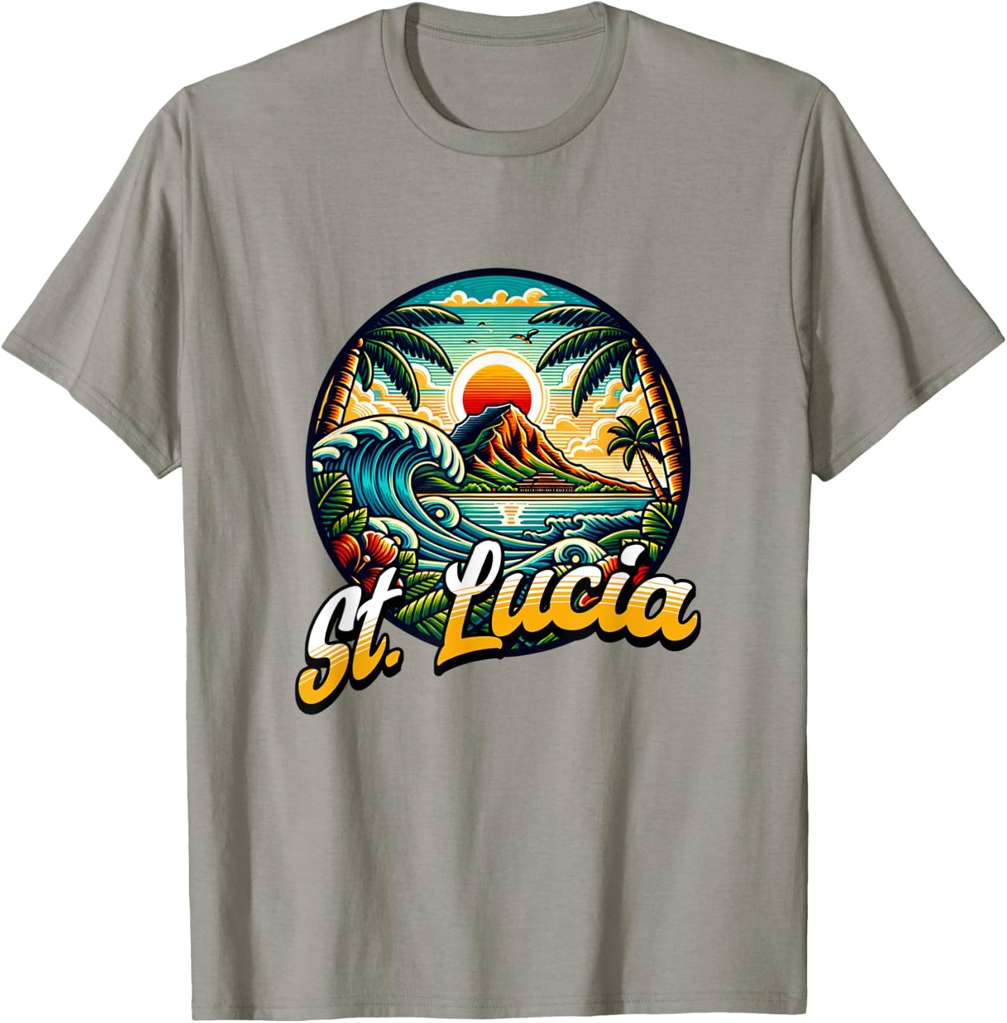 St. Lucia Island Souvenir Caribbean Sea St. Lucia T-Shirt - T-Shirt | Sand