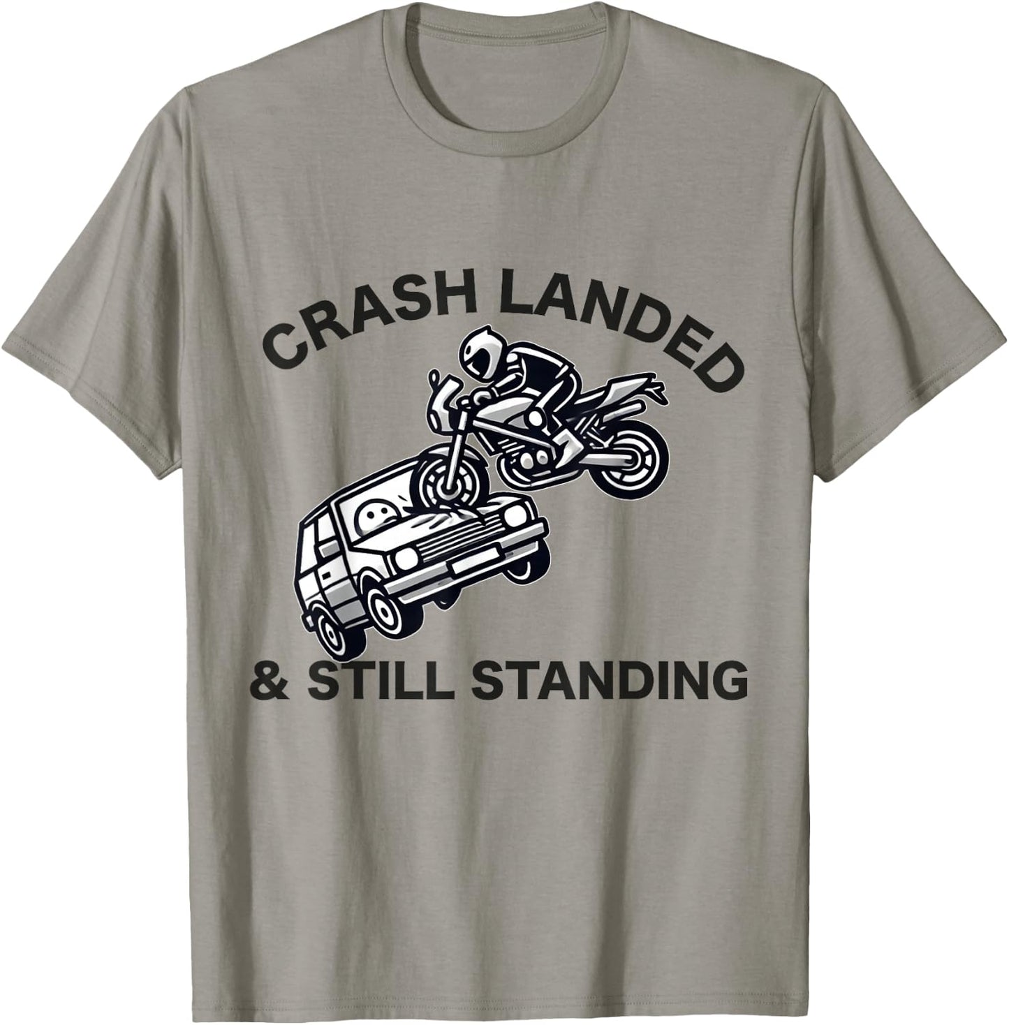 Motorcycle Accident Survivor Bike Crash Injury Recovery T-Shirt - T-Shirt | Sand