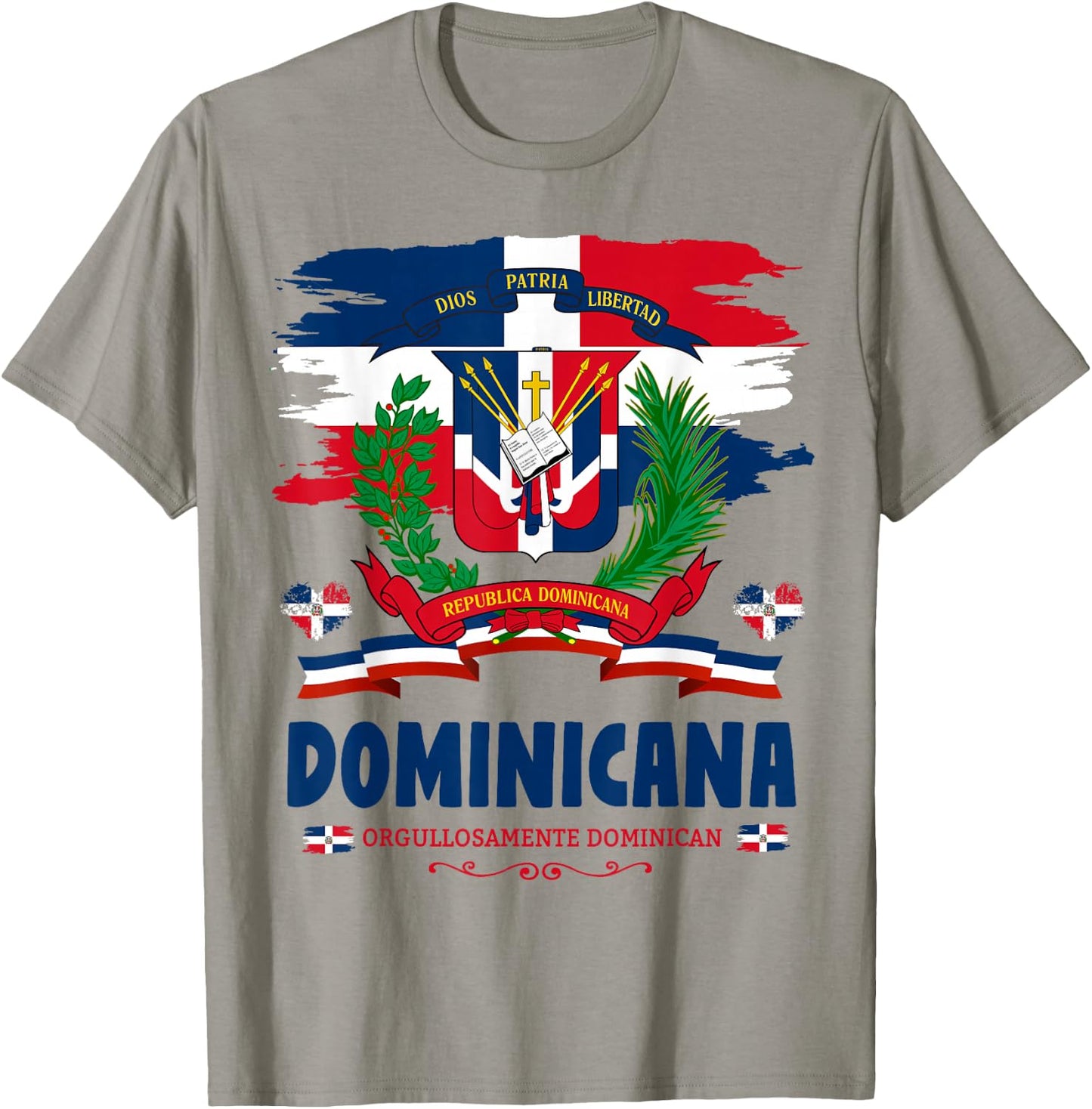 Coat of Arms Republica Dominicana For Kids & Dominican Flag T-Shirt - T-Shirt | Sand