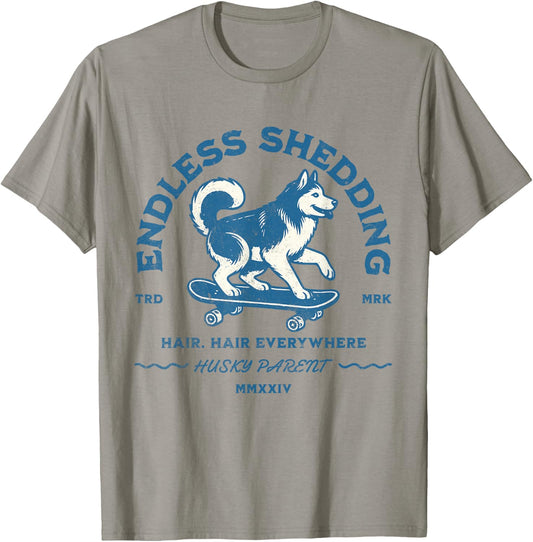 Siberian Husky Funny Skating Shedding Dog Pet Parent Women T-Shirt - T-Shirt | Sand