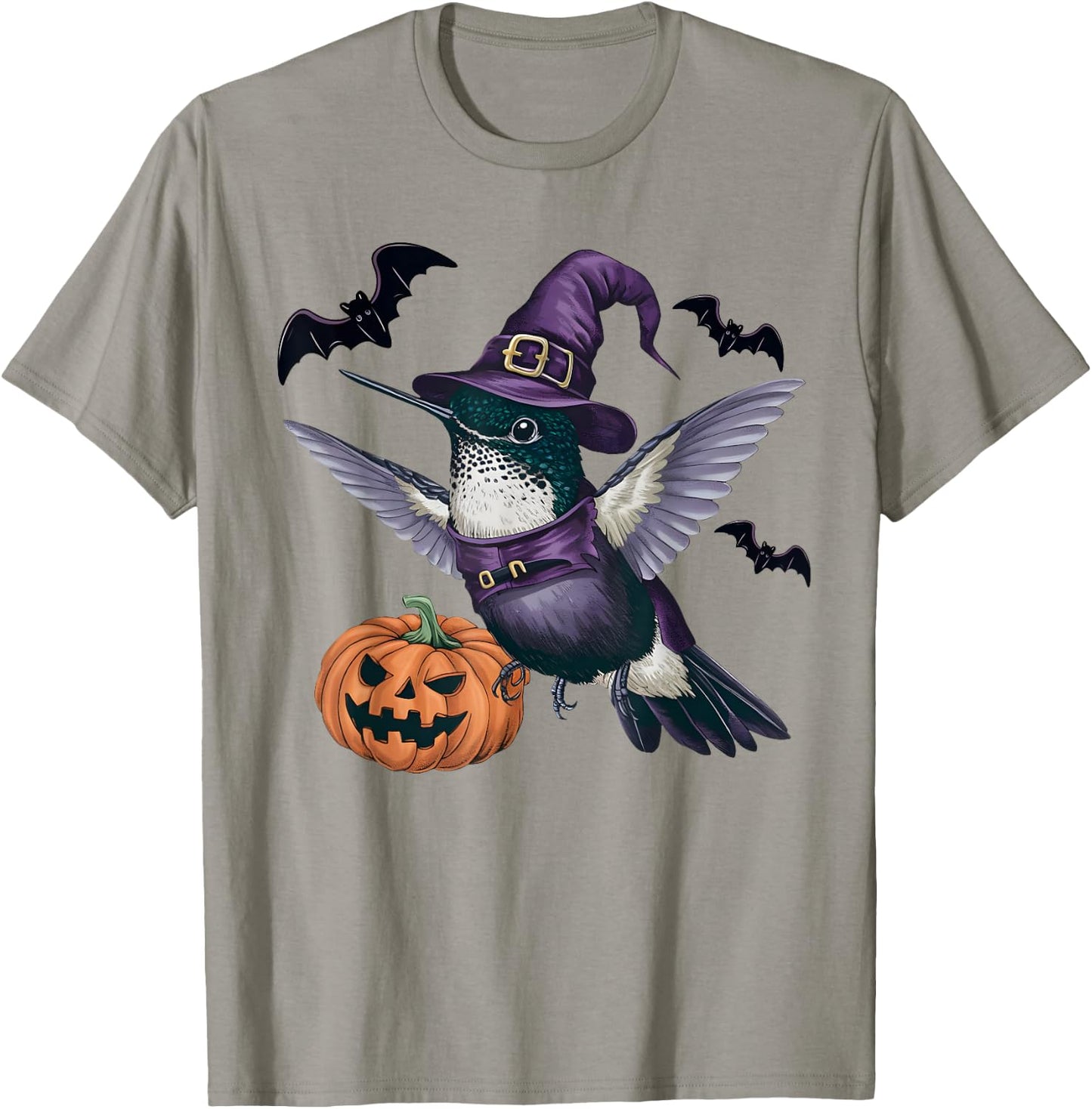 Hummingbird Halloween Costume Pumpkin Bat Witch T-Shirt - T-Shirt | Sand
