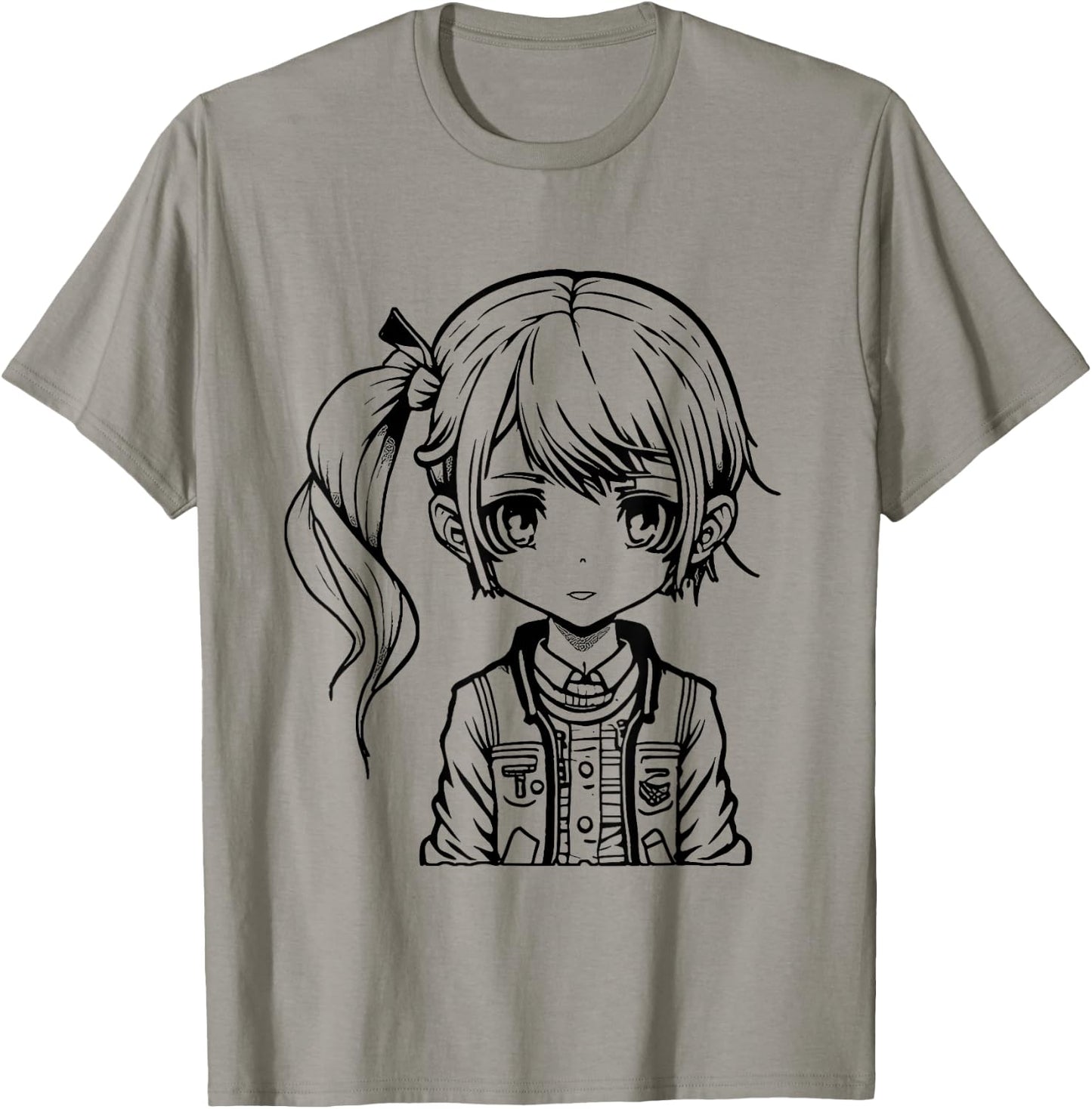 Coloring anime girl and painting them yourself T-Shirt - T-Shirt | Sand