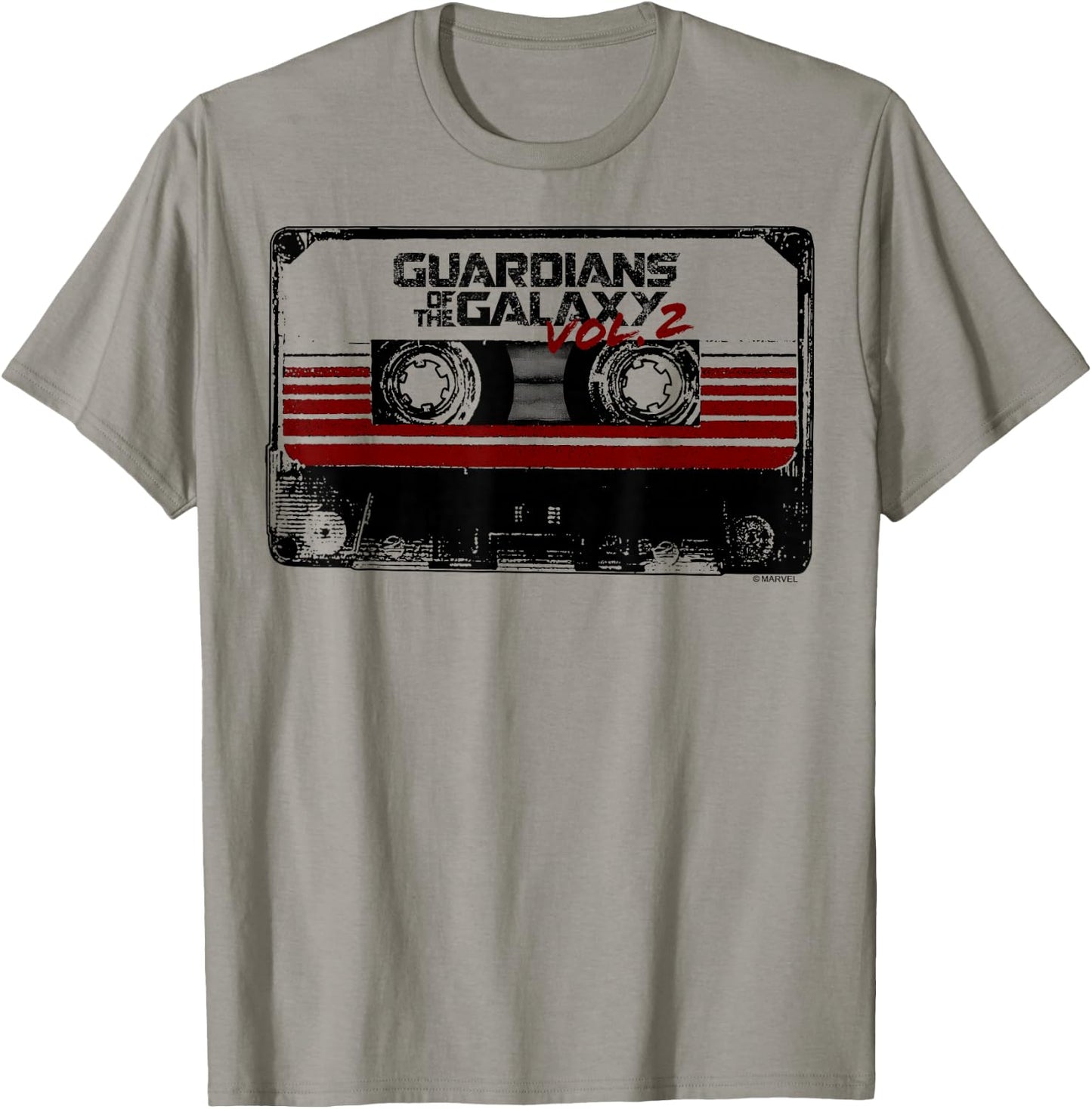 Marvel Guardians of The Galaxy Vol 2 Awesome Mix Tape Logo T-Shirt - T-Shirt | Sand