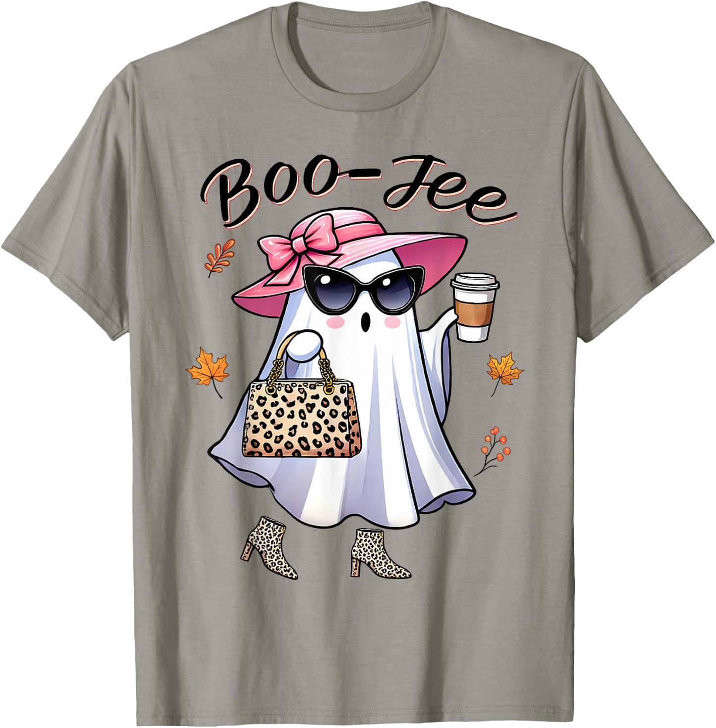 Cute Funny Boo-Jee Ghost Halloween Boujee Women Girls T-Shirt - T-Shirt | Sand