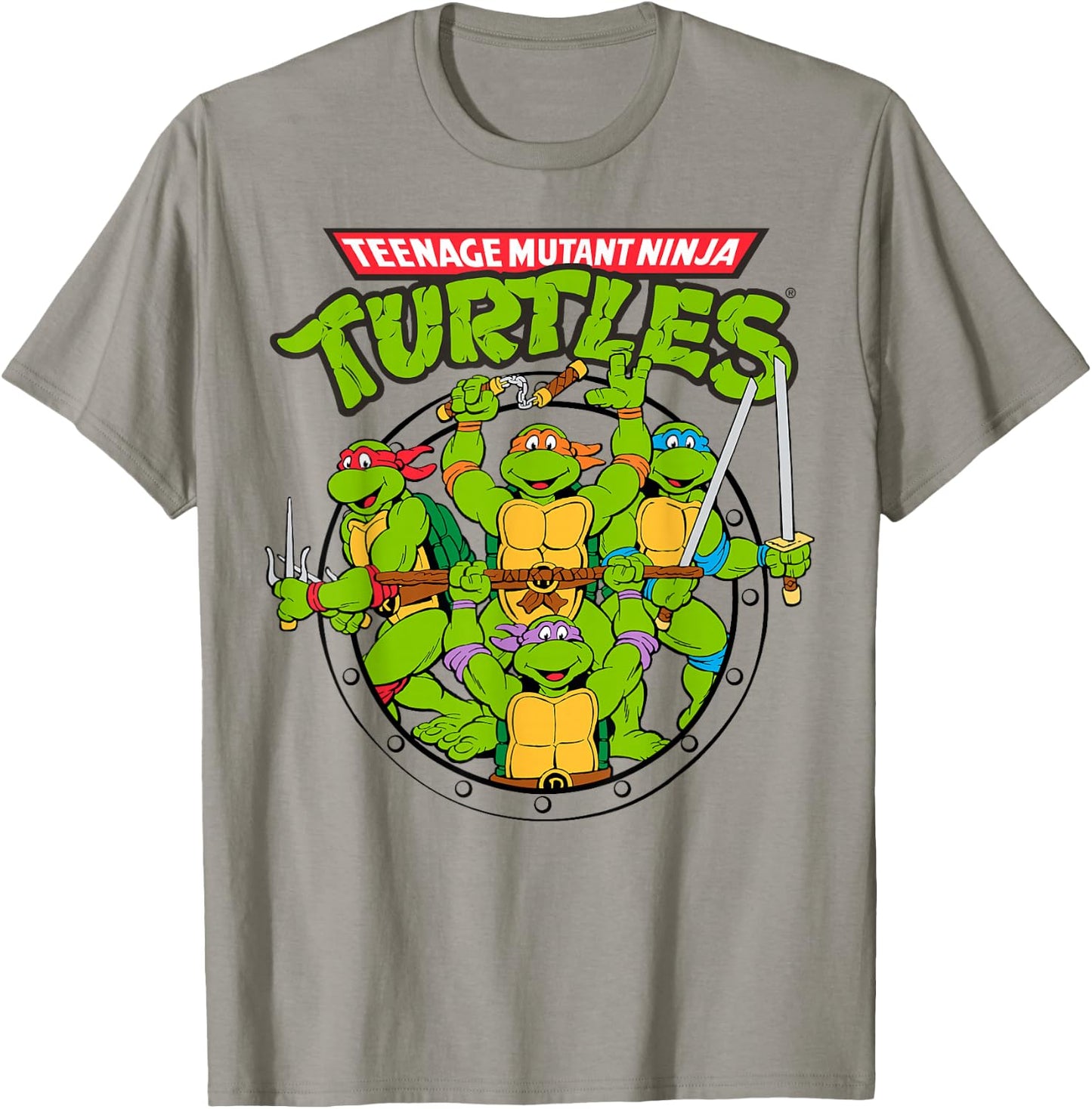 Teenage Mutant Ninja Turtles Group Action Stance T-Shirt - T-Shirt | Sand