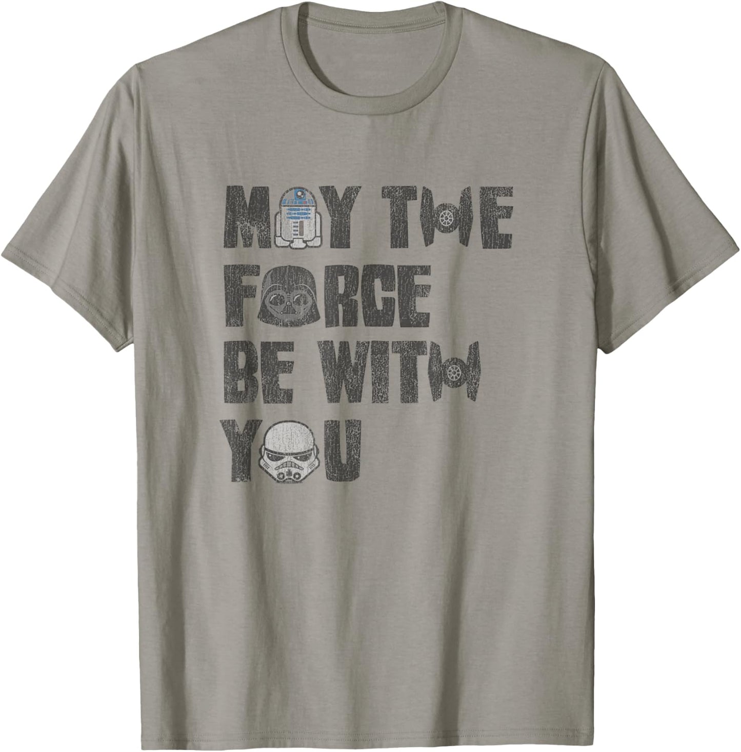 Star Wars Classic May The Force Be With You Vintage Faces T-Shirt - T-Shirt | Sand