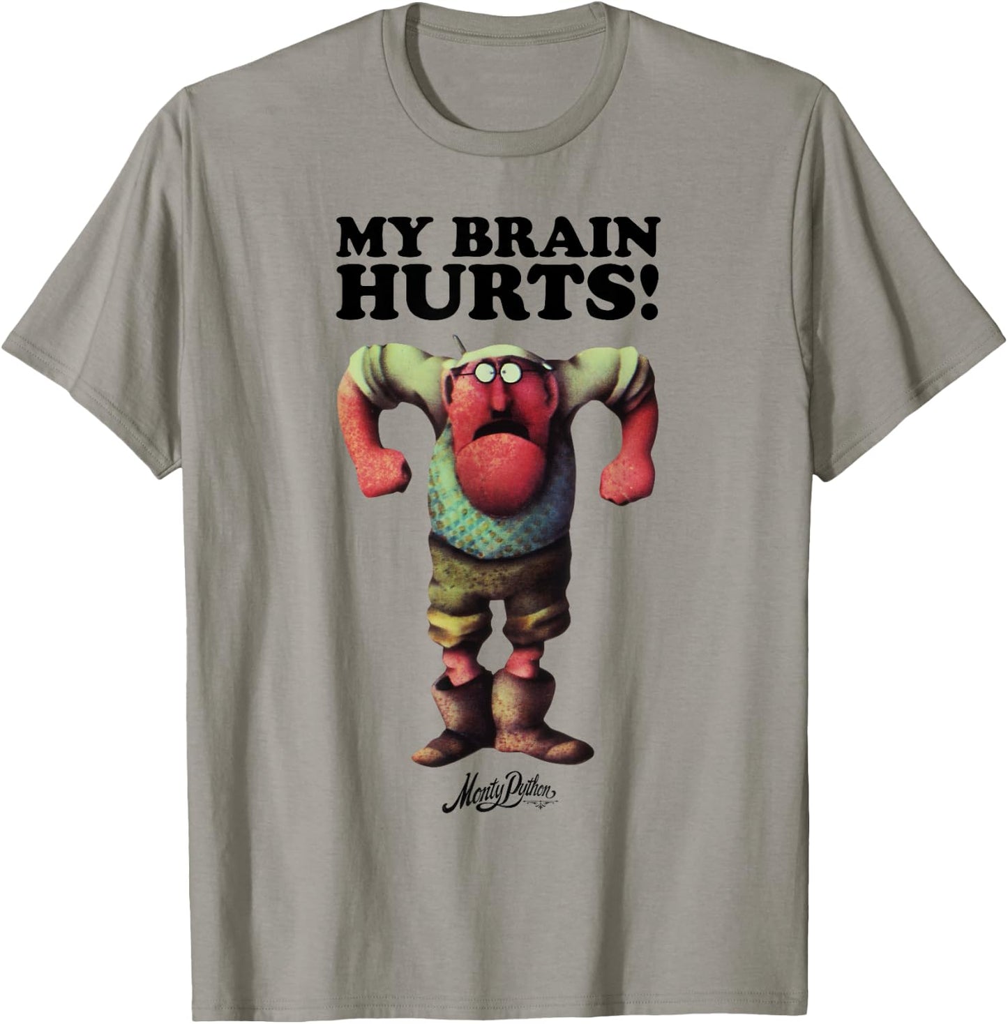 Monty Python Official Gumby My Brain Hurts T-Shirt - T-Shirt | Sand