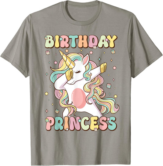 Birthday Princess Unicorn Birthday Girl T-Shirt - T-Shirt | Sand