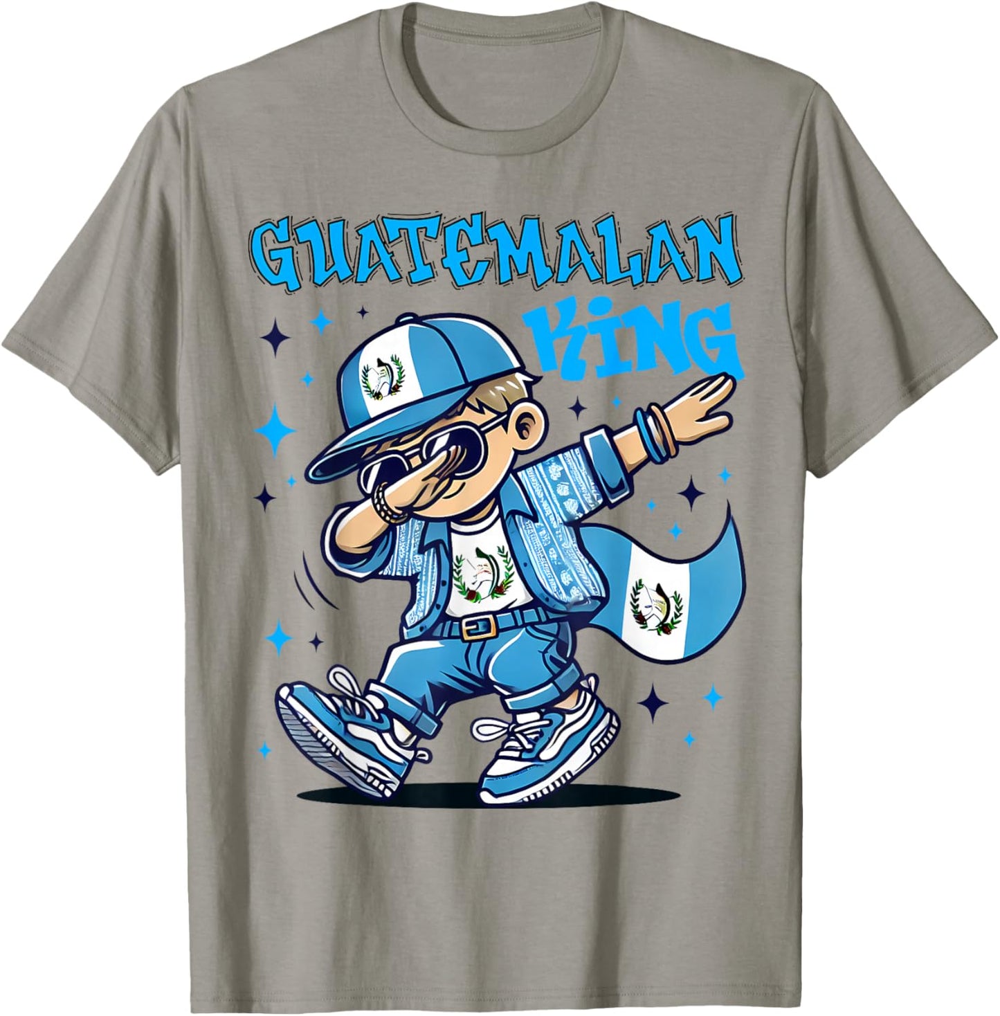 Guatemalan King dabbing Guatemala Flag Pride for Kids T-Shirt - T-Shirt | Sand